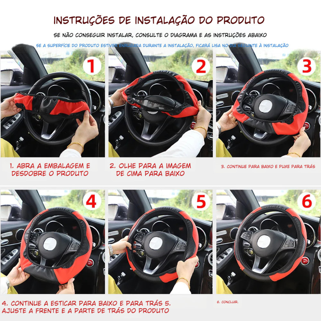 Conforto e Estilo no Seu Carro – Capa de Volante Elegante | Performance Style