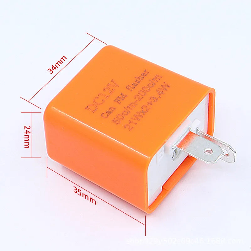 Relé Pisca-Pisca LED para Moto – 2 Pinos, Frequência Ajustável 12V | Performance Style