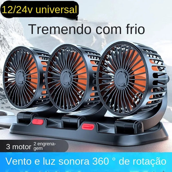 Ventilador Duplo para Carro – Potência e Frescor em Dobro  Performance Style