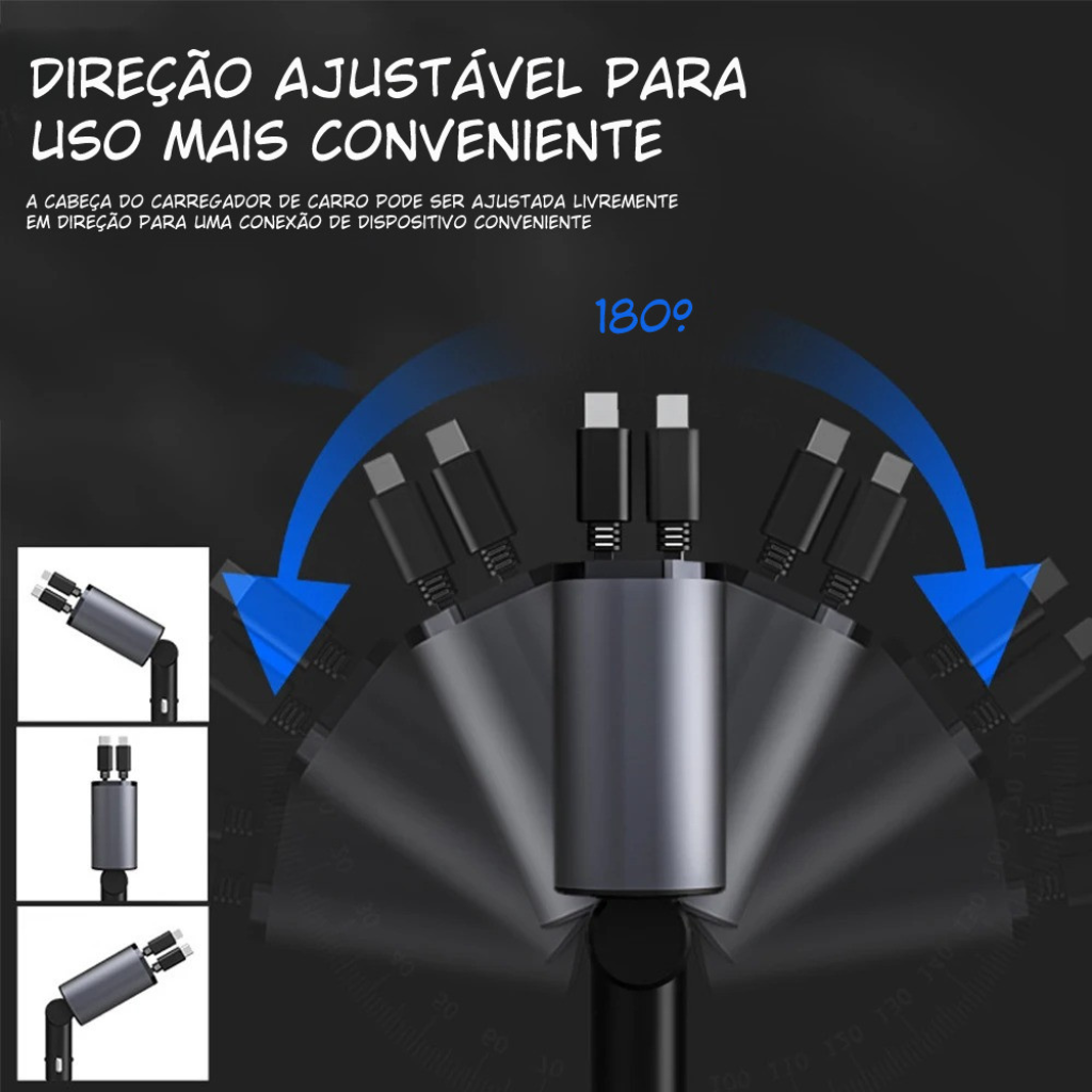 Carregador Inteligente para Carro – Rápido, Seguro e Compacto | Performance Style